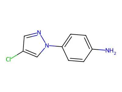 4-(4-chloro-1H-pyrazol-1-yl)aniline structure