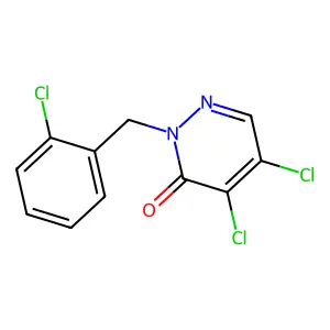 4,5-Dichloro-2-((2-chlorophenyl)methyl)-2,3-dihydropyridazin-3-one structure