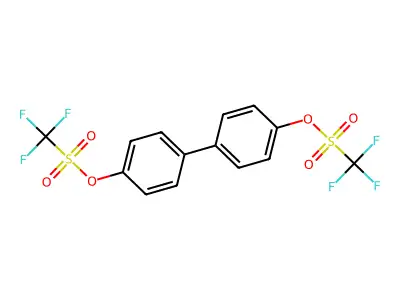 [4-[4-(Trifluoromethylsulfonyloxy)phenyl]phenyl] trifluoromethanesulfonate structure