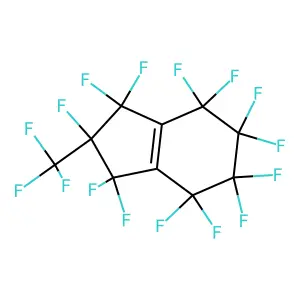Perfluoro[8-methylbicyclo[4.3.0]nona-1(6)-ene] structure