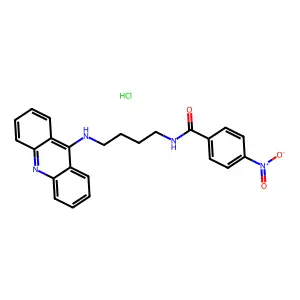 Benzamide, N-(4-(9-acridinylamino)butyl)-4-nitro-, monohydrochloride structure