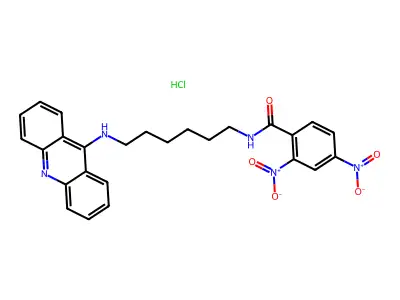 Benzamide, N-(6-(9-acridinylamino)hexyl)-2,4-dinitro-, monohydrochloride structure