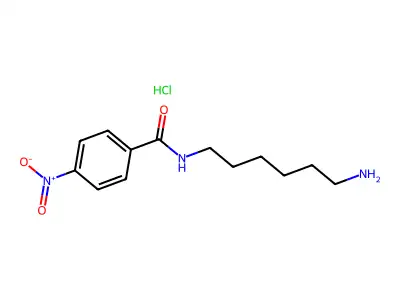 Benzamide, N-(6-aminohexyl)-4-nitro-, monohydrochloride structure