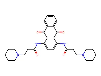 N,N'-(9,10-Dihydro-9,10-dioxo-1,4-anthracenediyl)bis-1-piperidinepropanamide structure