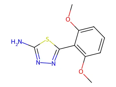 5-(2,6-Dimethoxyphenyl)-1,3,4-thiadiazol-2-amine structure
