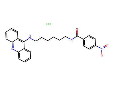 Benzamide, N-(6-(9-acridinylamino)hexyl)-4-nitro-, monohydrochloride structure