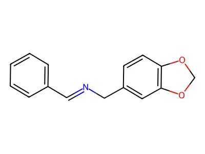N-(3,4-亚甲二氧基亚苄基)苄胺 structure