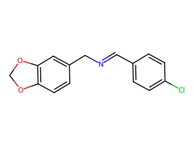 N-[(4-Chlorophenyl)methylene]-1,3-benzodioxole-5-methanamine structure