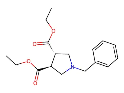 Diethyl (3R,4S)-1-benzylpyrrolidine-3,4-dicarboxylate structure
