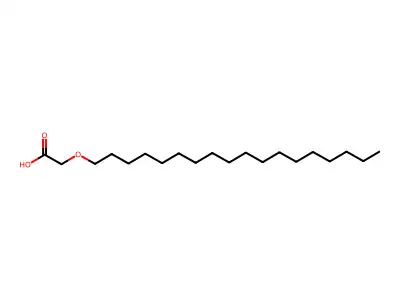 Acetic acid, (octadecyloxy)- structure