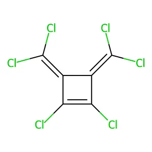 3,4-Bis(dichloromethylene)-1,2-dichloro-1-cyclobutene structure