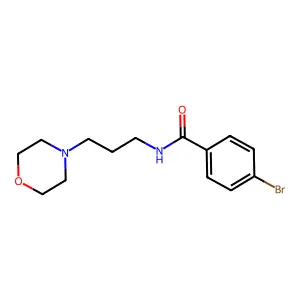 4-bromo-N-(3-morpholin-4-ylpropyl)benzamide structure