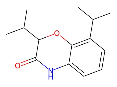 2,8-diisopropyl-4H-benzo[1,4]oxazin-3-one structure