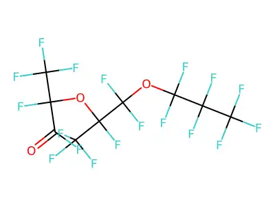 Perfluoro(2-[(1-propoxypropan-2-yl)oxy]propanoyl) fluoride structure