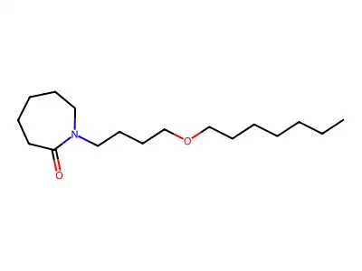 2H-Azepin-2-one, hexahydro-1-(4-(heptyloxy)butyl)- structure