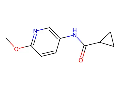 N-(6-甲氧基吡啶-3-基)环丙烷甲酰胺 structure