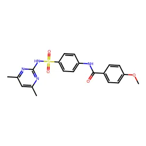 N-(4-{[(4,6-dimethyl-2-pyrimidinyl)amino]sulfonyl}phenyl)-4-methoxybenzamide structure