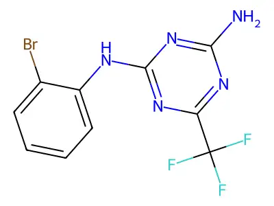 1,3,5-Triazine-2,4-diamine, N-(2-bromophenyl)-6-(trifluoromethyl)- structure
