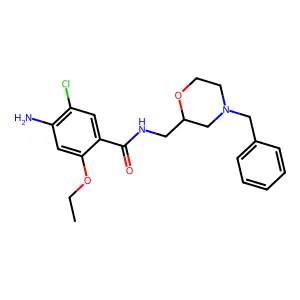 4-amino-N-((4-benzyl-2-morpholinyl)-methyl)-5-chloro-2-ethoxybenzamide structure