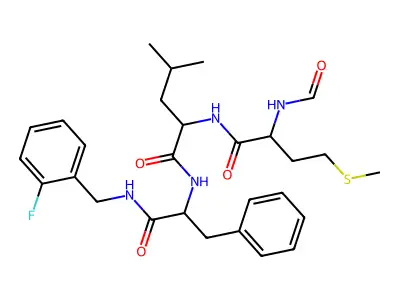 N-Formyl-Met-Leu-Phe-o-fluorobenzylamide structure