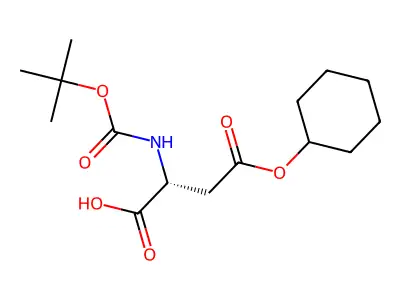 2-(Tert-butoxycarbonylamino)-4-(cyclohexoxy)-4-oxo-butanoic acid structure