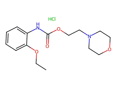 Carbamic acid, (4-methoxyphenyl)-, 2-(morpholino)ethyl ester, monohydrochloride structure