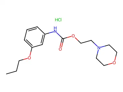2-(4-Morpholinyl)ethyl (3-propoxyphenyl)carbamate monohydrochloride structure