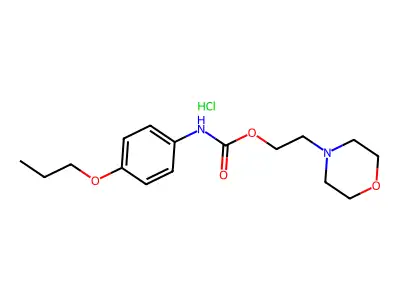 2-(Morpholino)ethyl (4-propoxyphenyl)carbamate monohydrochloride structure