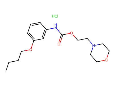 2-Morpholinoethyl (3-butoxyphenyl)carbamate monohydrochloride structure