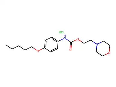 2-(Morpholino)ethyl (4-(pentyloxy)phenyl)carbamate monohydrochloride structure
