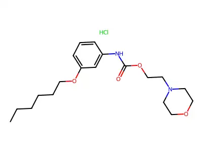2-(Morpholino)ethyl (3-(hexyloxy)phenyl)carbamate monohydrochloride structure