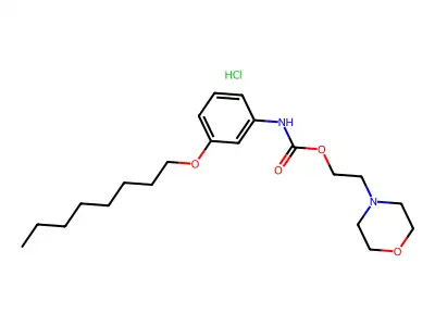 2-(Morpholino)ethyl (3-(octyloxy)phenyl)carbamate monohydrochloride structure