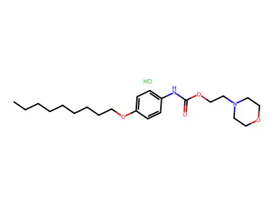2-(Morpholino)ethyl (4-(nonyloxy)phenyl)carbamate monohydrochloride structure