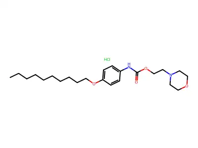 2-Morpholinoethyl (4-(decyloxy)phenyl)carbamate monohydrochloride structure