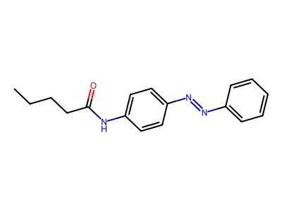 Pentanamide, N-[4-[(1E)-2-phenyldiazenyl]phenyl]- structure