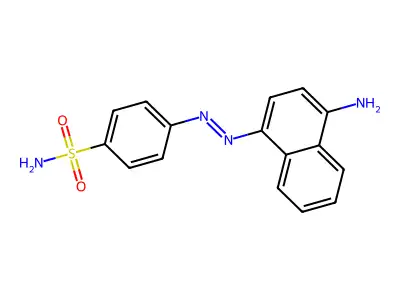 4-[(E)-(4-amino-1-naphthyl)diazenyl]benzenesulfonamide structure