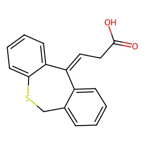 3-(6H-benzo[c][1]benzothiepin-11-ylidene)propanoic acid structure