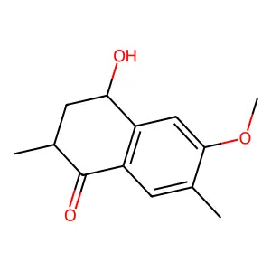 (2R,4S)-3,4-Dihydro-4-hydroxy-6-methoxy-2,7-dimethyl-1(2H)-naphthalenone structure