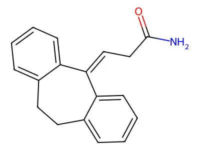 Propanamide, 3-(10,11-dihydro-5H-dibenzo(a,d)cyclohepten-5-ylidene)- structure