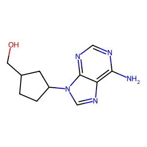 [3-(6-Aminopurin-9-yl)cyclopentyl]methanol structure