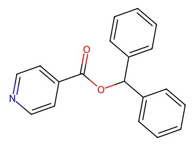 4-Pyridinecarboxylic acid, diphenylmethyl ester structure