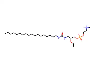 rac-3-Octadecanureido-2-ethoxypropyl phosphocholine structure