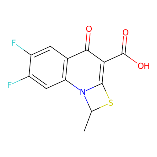 6,7-difluoro-1-methyl-4-oxo-1H-[1,3]thiazeto[3,2-a]quinoline-3-carboxylic acid structure