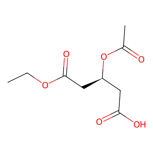 (3S)-3-acetyloxy-5-ethoxy-5-oxopentanoic acid structure