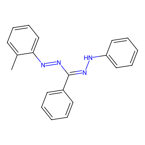 3,5-Diphenyl-1-(o-tolyl)formazan structure