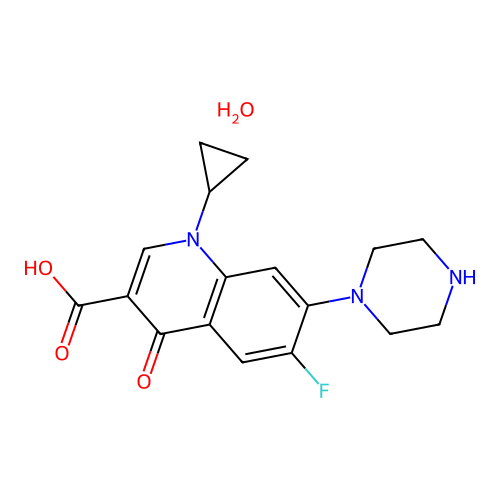 ciprofloxacin hydrate structure