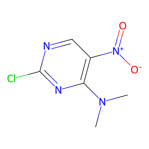 2-chloro-N,N-dimethyl-5-nitropyrimidin-4-amine structure