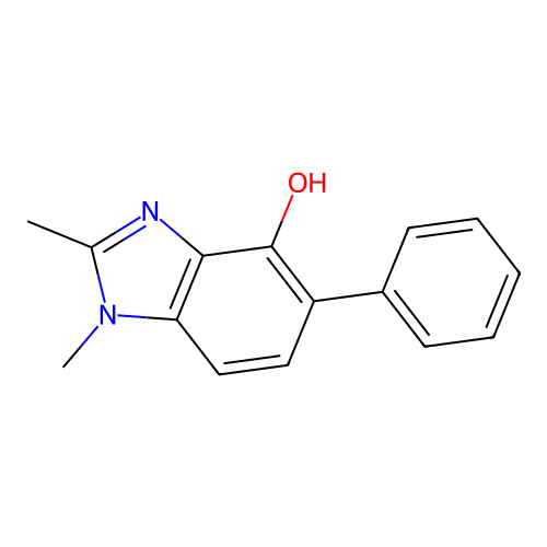 1,2-Dimethyl-5-phenyl-1H-benzimidazol-4-ol structure