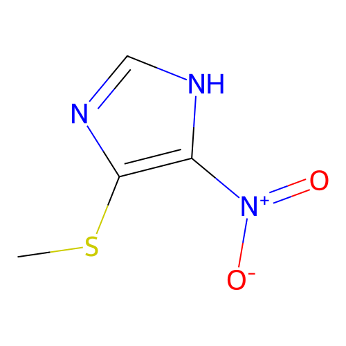 Imidazole, 5(4)-(methylthio)-4(5)-nitro- structure
