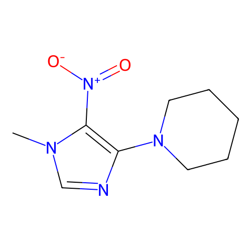 1-(1-Methyl-5-nitroimidazol-4-yl)piperidine structure